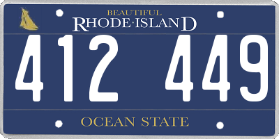 RI license plate 412449