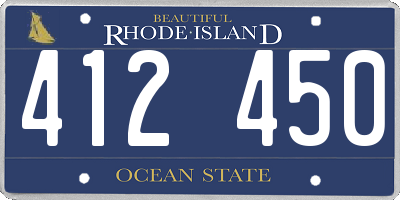 RI license plate 412450