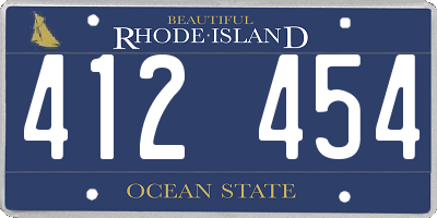 RI license plate 412454