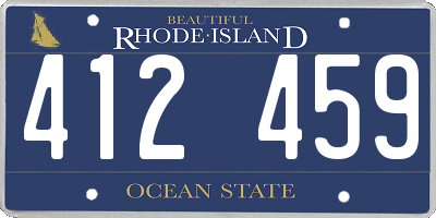 RI license plate 412459