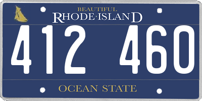 RI license plate 412460