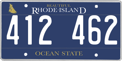 RI license plate 412462