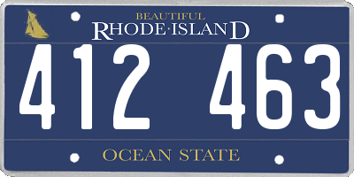 RI license plate 412463