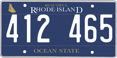 RI license plate 412465