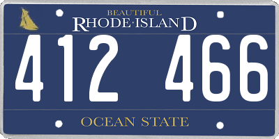 RI license plate 412466