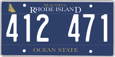 RI license plate 412471