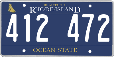 RI license plate 412472