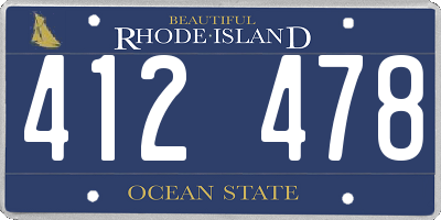 RI license plate 412478