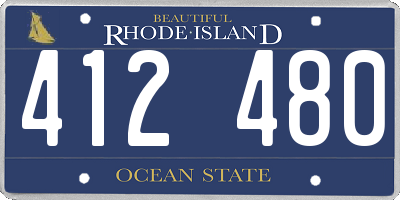 RI license plate 412480