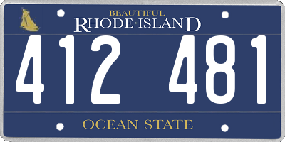 RI license plate 412481