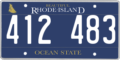 RI license plate 412483