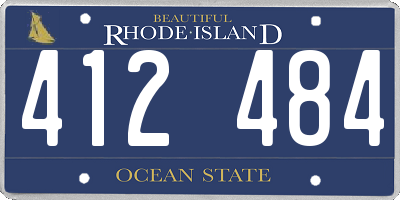RI license plate 412484