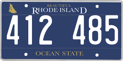 RI license plate 412485