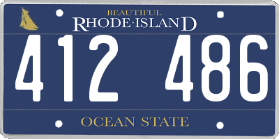 RI license plate 412486