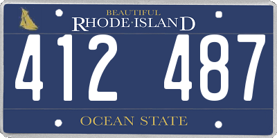 RI license plate 412487