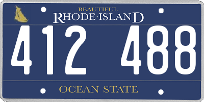 RI license plate 412488