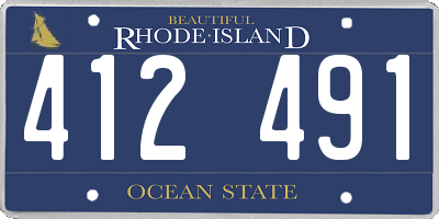 RI license plate 412491