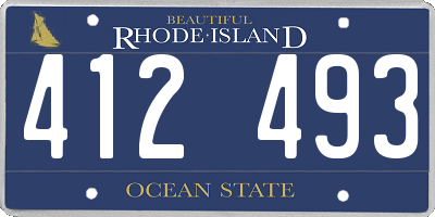RI license plate 412493