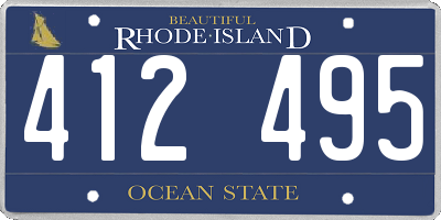 RI license plate 412495