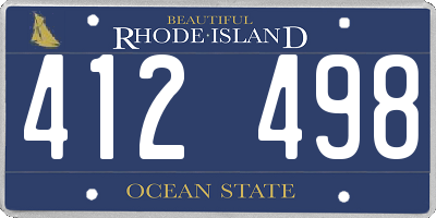 RI license plate 412498
