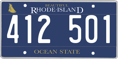 RI license plate 412501