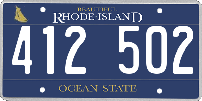 RI license plate 412502