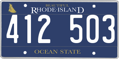 RI license plate 412503