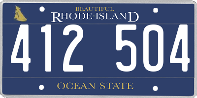 RI license plate 412504