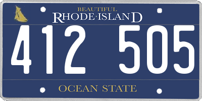 RI license plate 412505