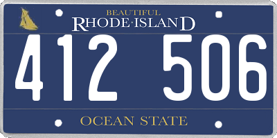 RI license plate 412506