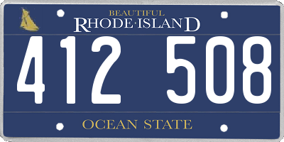 RI license plate 412508