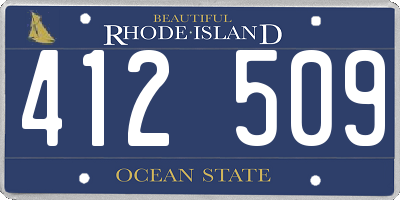 RI license plate 412509
