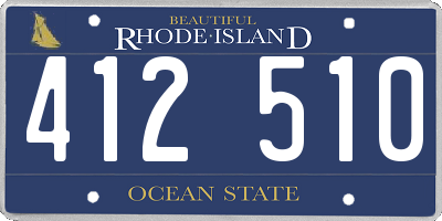RI license plate 412510