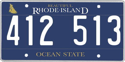 RI license plate 412513