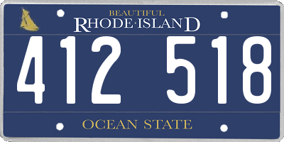 RI license plate 412518