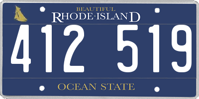 RI license plate 412519