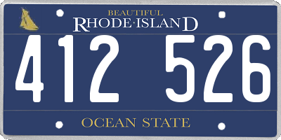 RI license plate 412526