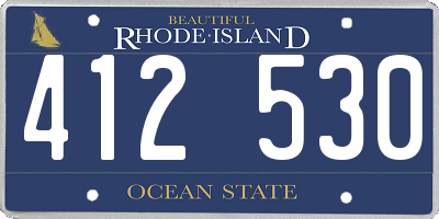 RI license plate 412530