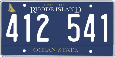 RI license plate 412541
