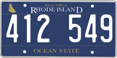 RI license plate 412549
