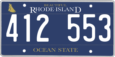 RI license plate 412553