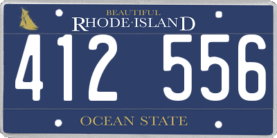 RI license plate 412556