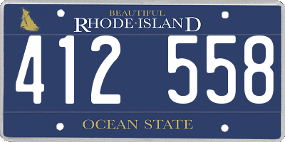 RI license plate 412558