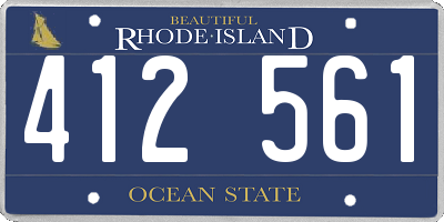 RI license plate 412561
