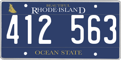 RI license plate 412563