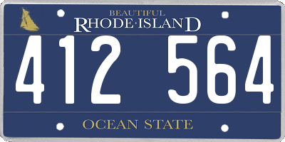 RI license plate 412564