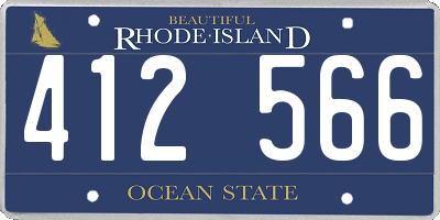 RI license plate 412566