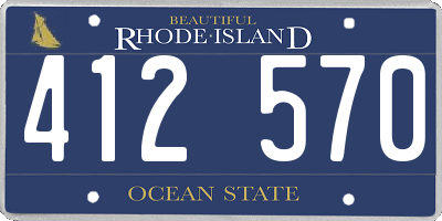 RI license plate 412570