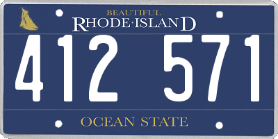 RI license plate 412571