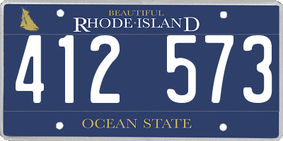 RI license plate 412573